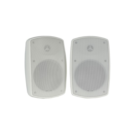 Coppia casse acustiche per esterno IP44 hi-fi da muro 100W bianche - BH5