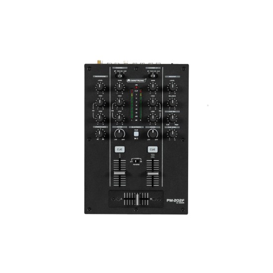 OMNITRONIC PM-202F Mixer DJ 2 Canali con Filtro LPF/HPF e Bluetooth