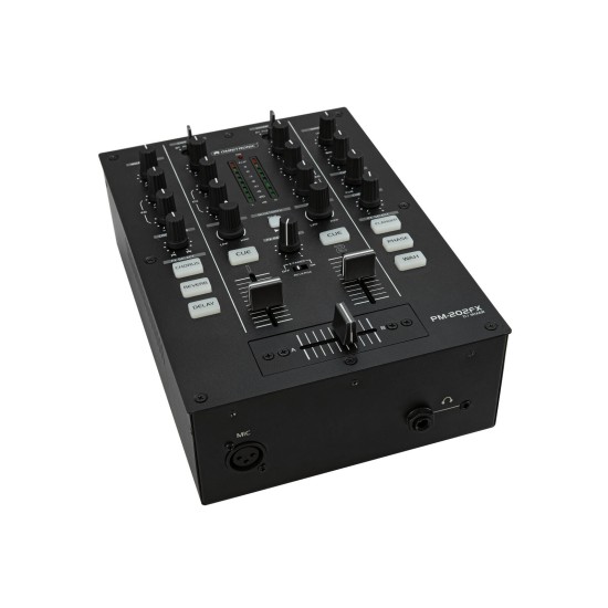 Mixer DJ OMNITRONIC PM-202FX 2 canali con effetti, filtro bipolare e Bluetooth integrato