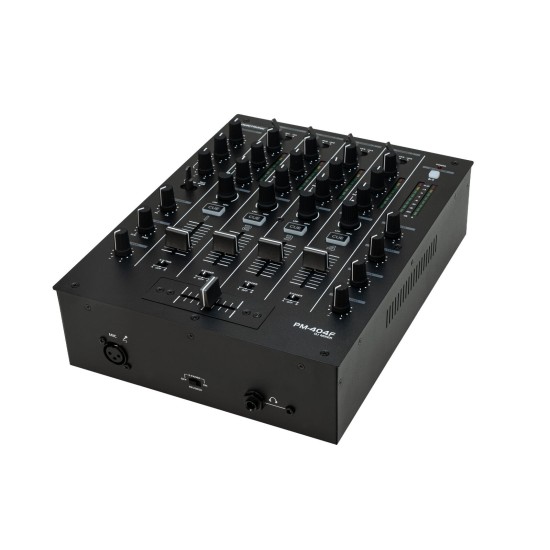 OMNITRONIC PM-404F Mixer DJ 4 Canali con Filtro e Bluetooth, Connessione RCA