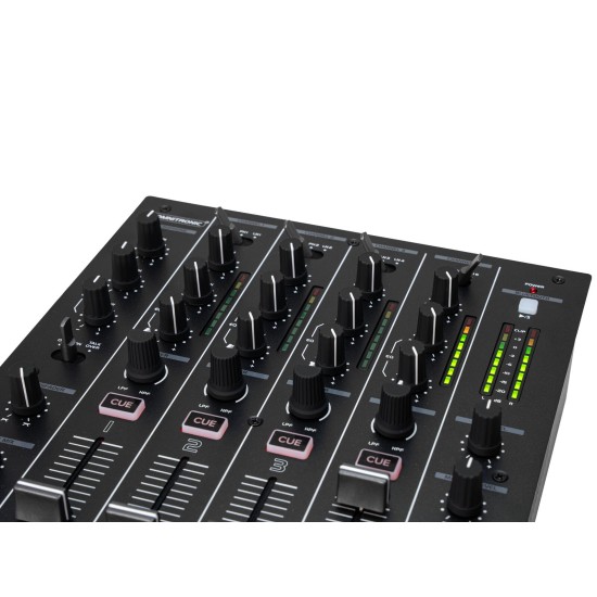 OMNITRONIC PM-404F Mixer DJ 4 Canali con Filtro e Bluetooth, Connessione RCA