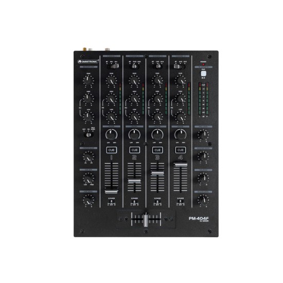 OMNITRONIC PM-404F Mixer DJ 4 Canali con Filtro e Bluetooth, Connessione RCA