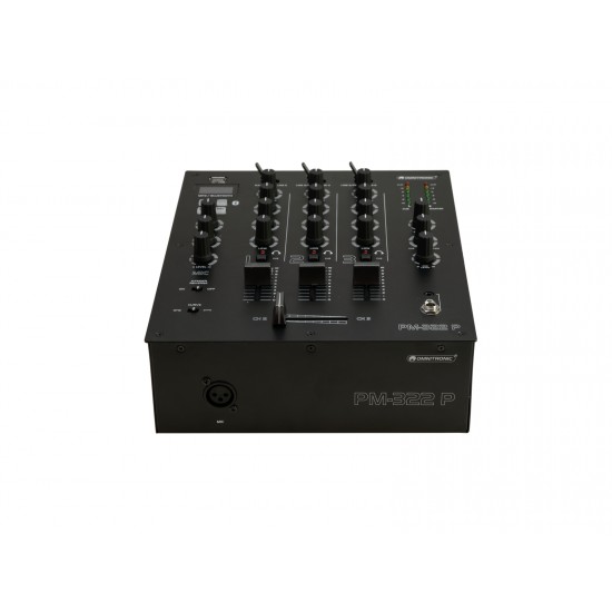 OMNITRONIC PM-322P Mixer DJ a 3 canali con Bluetooth e lettore USB