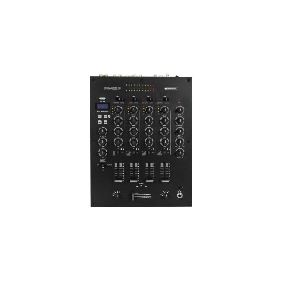 OMNITRONIC PM-422P Mixer DJ a 4 canali con Bluetooth e lettore USB