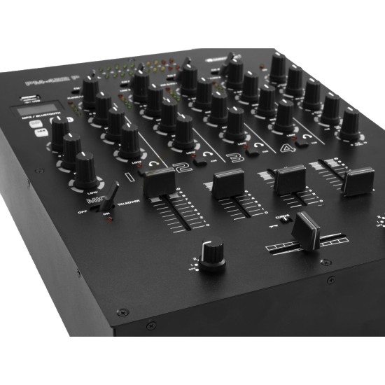 OMNITRONIC PM-422P Mixer DJ a 4 canali con Bluetooth e lettore USB