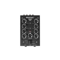 OMNITRONIC GNOME-202: Mini Mixer Nero a 2 Canali per DJ - Compatto e Portatile