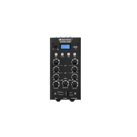 OMNITRONIC GNOME-202P Mini Mixer DJ 2 Canali Nero con Bluetooth e Lettore MP3