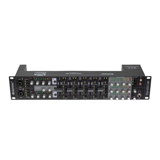 OMNITRONIC EM-650B MK2 Mixer Audio Professionale 5+2 Canali con Controllo a 3 Zone e Montaggio Rack 19