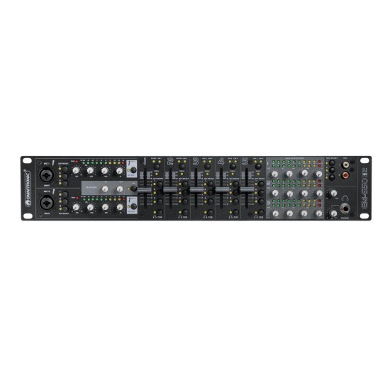 OMNITRONIC EM-650B MK2 Mixer Audio Professionale 5+2 Canali con Controllo a 3 Zone e Montaggio Rack 19