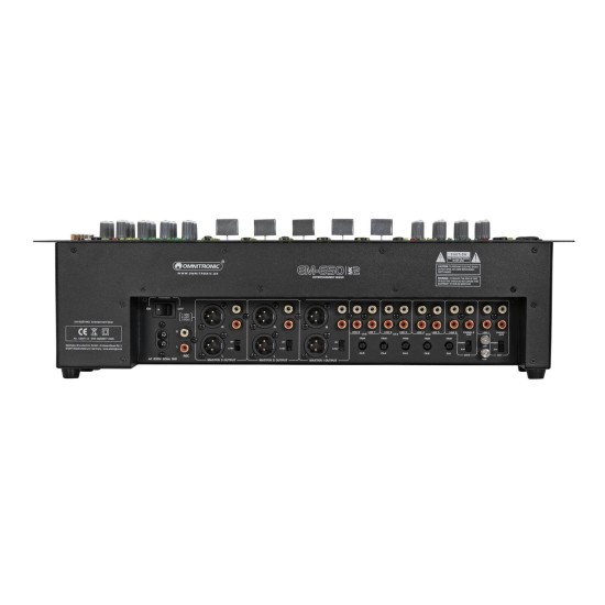 OMNITRONIC EM-650B MK2 Mixer Audio Professionale 5+2 Canali con Controllo a 3 Zone e Montaggio Rack 19