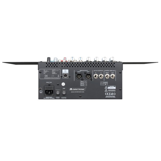 OMNITRONIC LMC-1422FX Mixer USB per Eventi con British EQ e Effetti DSP