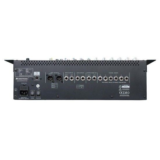 OMNITRONIC LMC-2022FX Mixer Audio Professionale con USB, Effetti DSP e British EQ