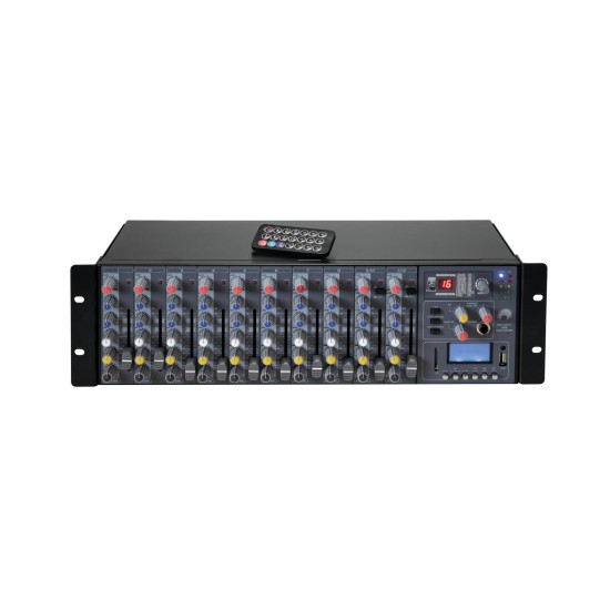 OMNITRONIC RM-1422FX Mixer Rack USB con Effetti DSP e Lettore MP3