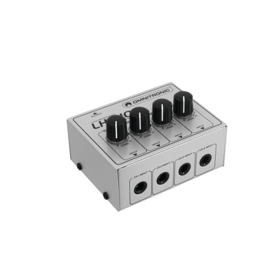 OMNITRONIC LH-010 Mixer Passivo 4 Canali - Compatto e Senza Alimentazione