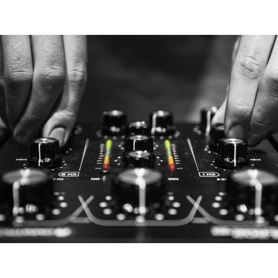 Omnitronic TRM-202MK3 Mixer Rotativo a 2 Canali con Isolatore Frequenze per DJ Professionali