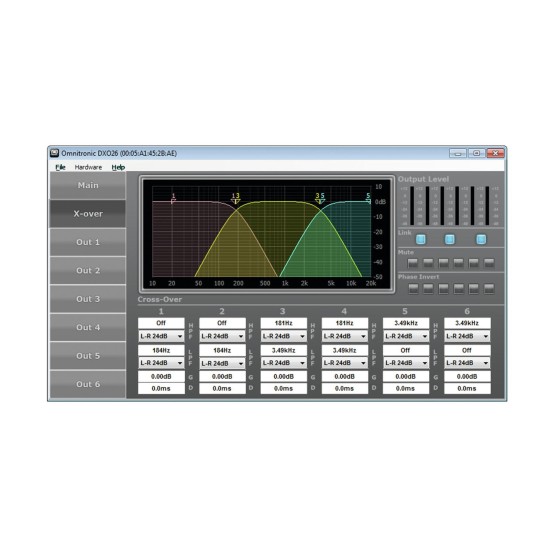 OMNITRONIC DXO-26E Controller Digitale - Gestione Avanzata Audio con 2 Ingressi e 6 Uscite XLR