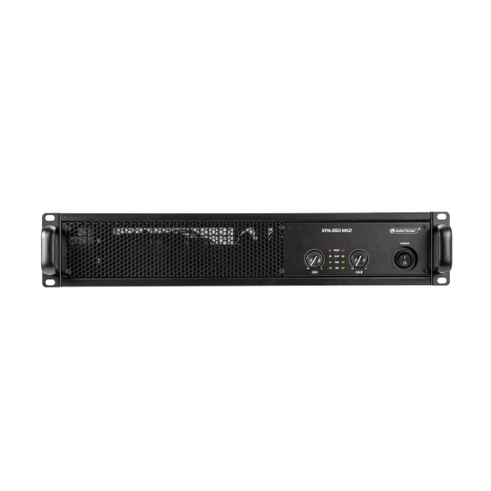 Amplificatore Professionale OMNITRONIC XPA-350 MK2 Class AB 2x175W RMS con Limitatore e Raffreddamento a Ventola