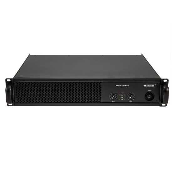 Amplificatore Professionale OMNITRONIC XPA-1000 MK2 2x500W RMS Classe AB con Limitatore e Ventole