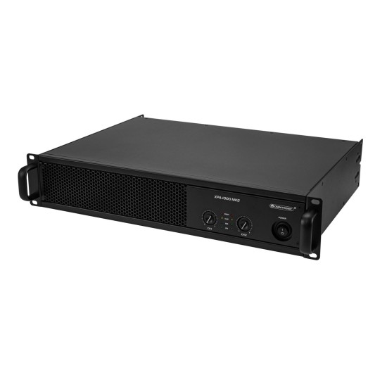 Amplificatore Professionale OMNITRONIC XPA-1000 MK2 2x500W RMS Classe AB con Limitatore e Ventole