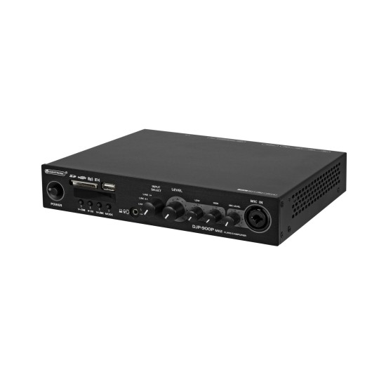 Amplificatore OMNITRONIC DJP-900P MK2 Classe D 2x460W con lettore Bluetooth, USB/SD e mixer integrato