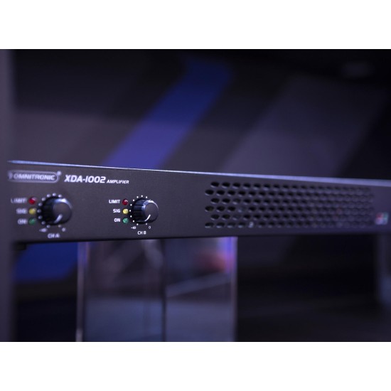 OMNITRONIC XDA-1002 Amplificatore Classe D per Eventi con Efficienza PA e Potenza 2x510W
