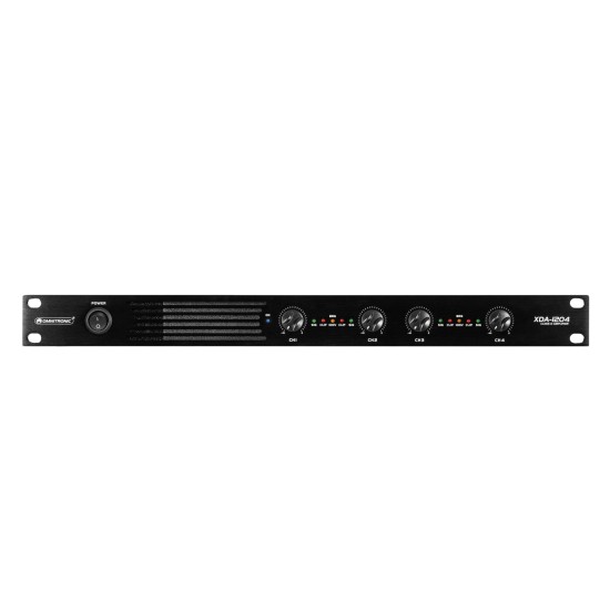 OMNITRONIC XDA-1204 amplificatore 4 canali classe D 4x300W RMS con alimentatore switching per installazioni audio professionali