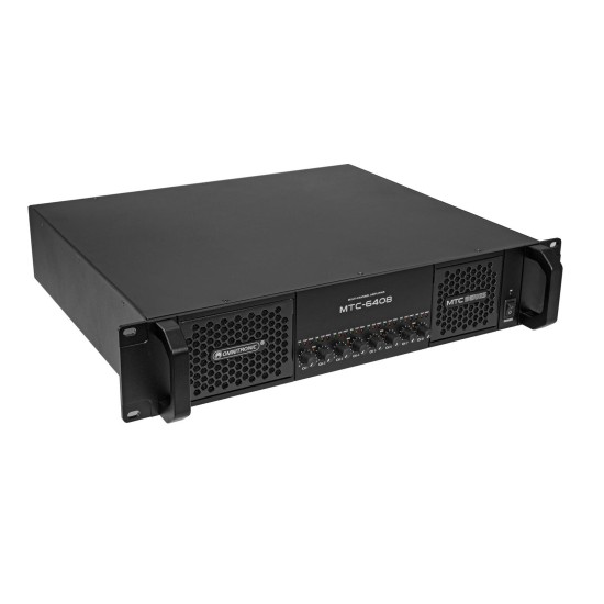 Amplificatore OMNITRONIC MTC-6408 8 Canali 800W RMS per Installazioni, DJ e Club | Classe D Rack 2U