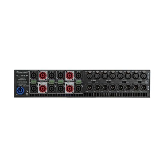 Amplificatore OMNITRONIC MTC-6408 8 Canali 800W RMS per Installazioni, DJ e Club | Classe D Rack 2U