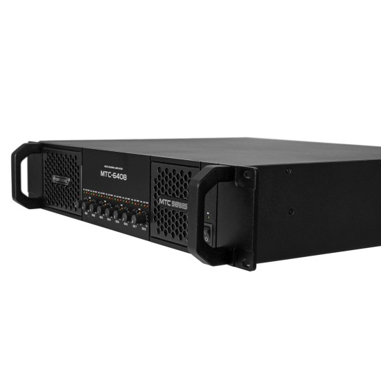 Amplificatore OMNITRONIC MTC-6408 8 Canali 800W RMS per Installazioni, DJ e Club | Classe D Rack 2U