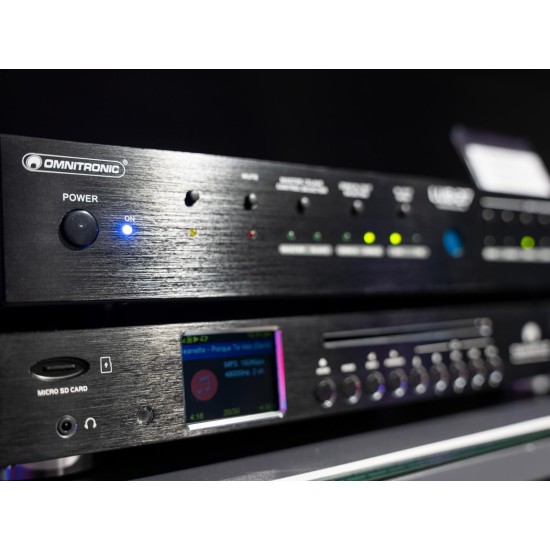 OMNITRONIC LUB-27 Scatola di Commutazione per Altoparlanti e Amplificatori con Telecomando IR