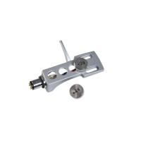 OMNITRONIC Testina Giradischi Headshell con Peso Argento - Supporto di Sistema Stabile per DJ e Audiofili