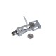 OMNITRONIC Testina Giradischi Headshell con Peso Argento - Supporto di Sistema Stabile per DJ e Audiofili