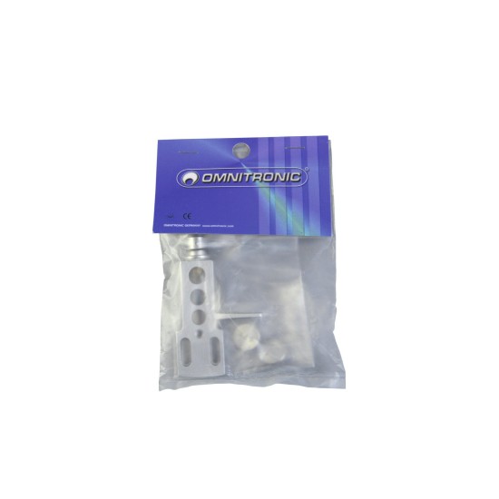 OMNITRONIC Testina Giradischi Headshell con Peso Argento - Supporto di Sistema Stabile per DJ e Audiofili