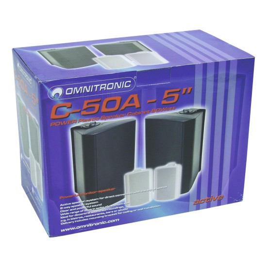 OMNITRONIC C-50A Altoparlanti Attivi Bianchi - Potenza e Qualità Audio PA