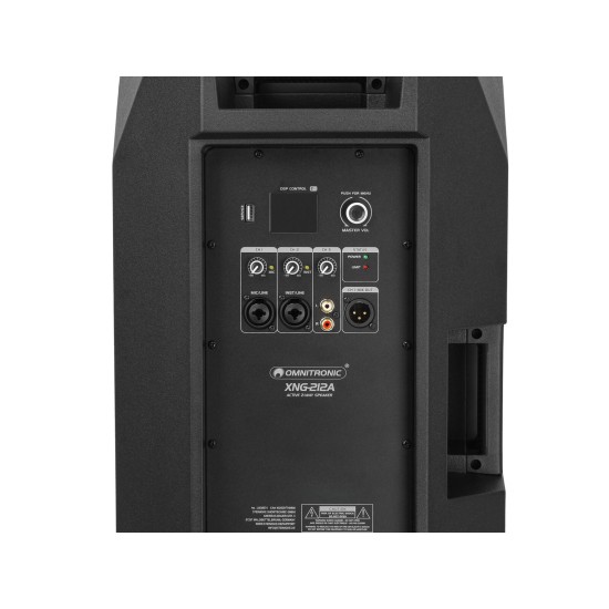 OMNITRONIC XNG-212A: Cassa Attiva con DSP e Bluetooth per Installazioni e Eventi