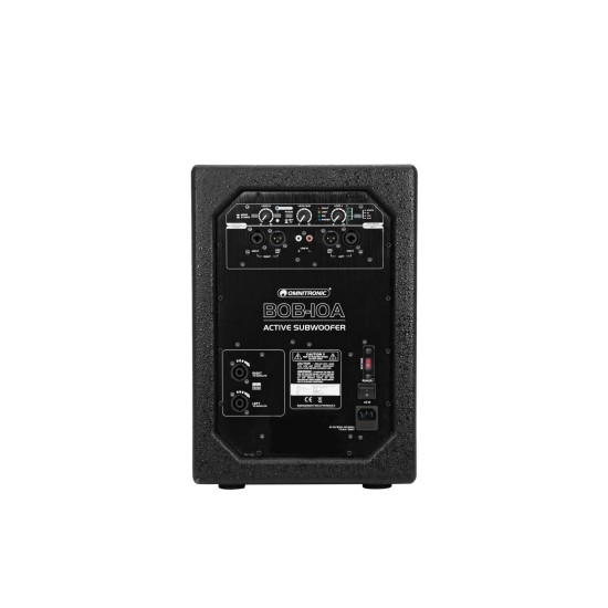 Omnitronic BOB-10A Subwoofer Attivo con DSP e Bluetooth - Nero