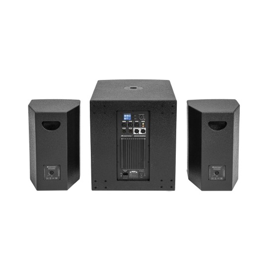 OMNITRONIC MAXX-1508NG Sistema Audio Attivo 2.1 con Subwoofer Bluetooth DSP 800W