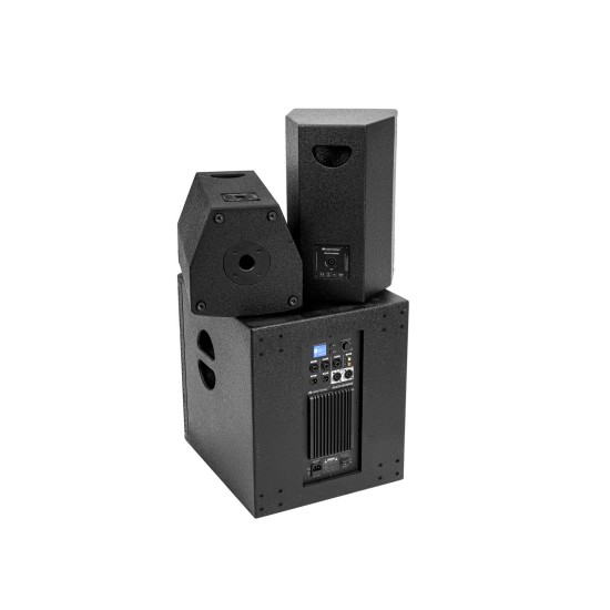 OMNITRONIC MAXX-1508NG Sistema Audio Attivo 2.1 con Subwoofer Bluetooth DSP 800W