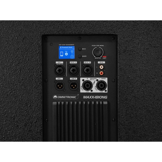 OMNITRONIC MAXX-1810NG Sistema Audio Attivo 2.1 con Bluetooth e DSP, 800W RMS