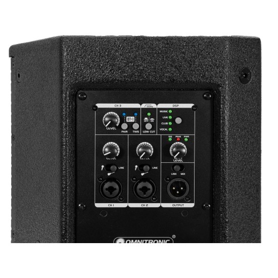 OMNITRONIC PAS-210A MK4: Cassa Attiva con DSP e Bluetooth per Eventi e Installazioni