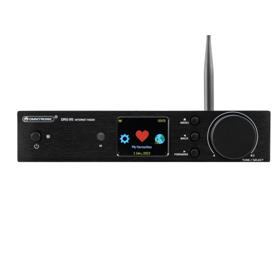 OMNITRONIC DRS-95: Radio Internet DAB+ Bluetooth con Supporto DLNA e UPnP
