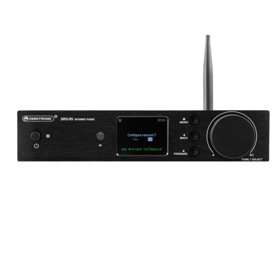 OMNITRONIC DRS-95: Radio Internet DAB+ Bluetooth con Supporto DLNA e UPnP
