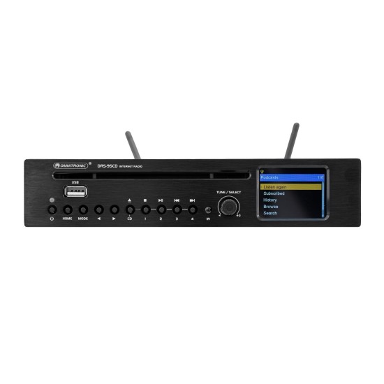 OMNITRONIC DRS-95CD: Radio Internet, DAB+, Bluetooth e Lettore CD