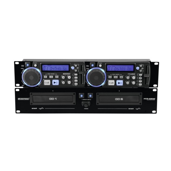 OMNITRONIC XCP-2800 Dual CD Player per DJ con Anti-Shock e Pitch Bend
