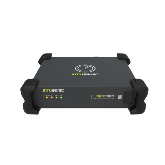 INTUSONIC 2SDL70 Amplificatore stereo Classe D 2x65W RMS per studi, rack 19
