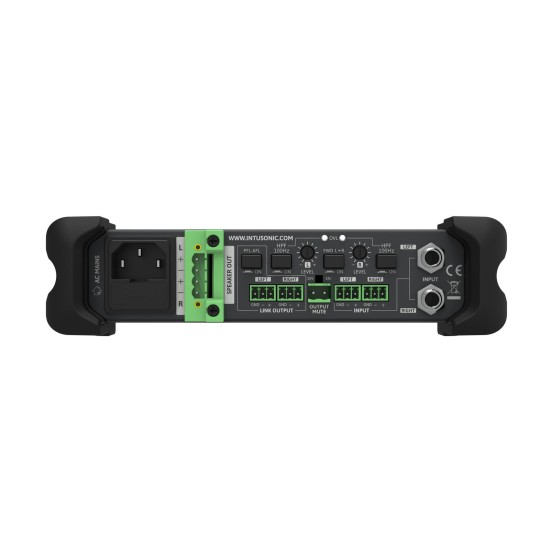 INTUSONIC 2SDL70 Amplificatore stereo Classe D 2x65W RMS per studi, rack 19