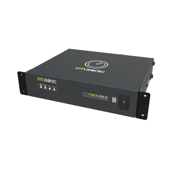 INTUSONIC 2SDL70 Amplificatore stereo Classe D 2x65W RMS per studi, rack 19