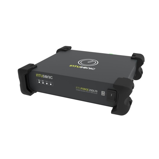 INTUSONIC 2SDL70 Amplificatore stereo Classe D 2x65W RMS per studi, rack 19