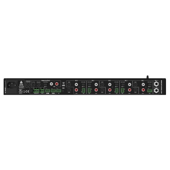 INTUSONIC PAA71 Mixer Microfonico Professionale 7 Canali da Rack 19