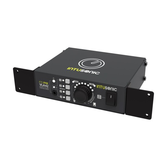 INTUSONIC VLA42: Regolatore del Volume 4-In-1 con Controllo Remoto IR per Rack